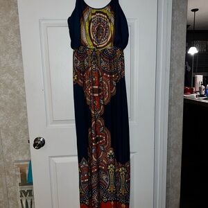 Bailey Blue Navy and Multicolor Maxi Dress